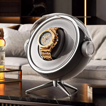 Luxury LED Watch Winder for Automatic Watches Box Mechanical Watch Storage Box Organizer Rotating Silent Display Box Showroom