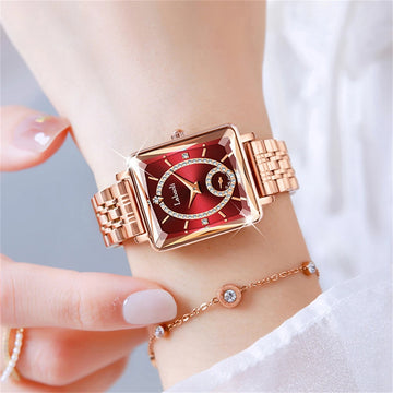 Fashionable Luxury Watches For Woman Diamond Studded Dial Waterproof Steel Strip Quartz Watch reloj часы женские наручные