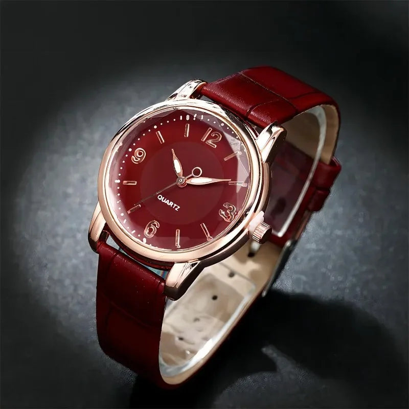 Quartz Watch Fashion Style Watch Ladies Strap Leather Watch Quartz Watch Gift Retro Luxury Ladies Waterproof Watch Girls Women